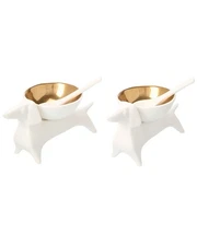 Jonathan Adler Dachshund Salt & Pepper Cellars White