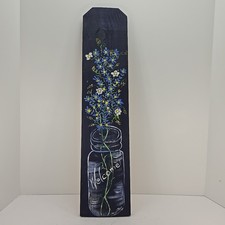 Welcome Sign for Front Porch Standing 24"x5.5" Indoor Outdoor Wood Hand Painted