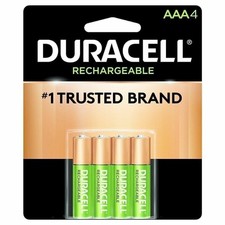 4/pack Duracell AAA Rechargeable Batteries AAA4 1.2V NiMH EXP 2021 4x1 DX2400