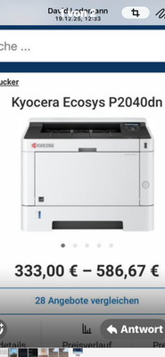 Kyocera ECOSYS P2040dn Netzwerkfähiger SW-Laserdrucker