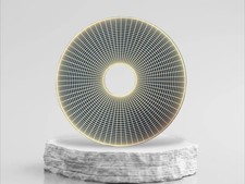 Disco de onda escalar de cobre chapado en oro, antena de radiónica (100 mm)