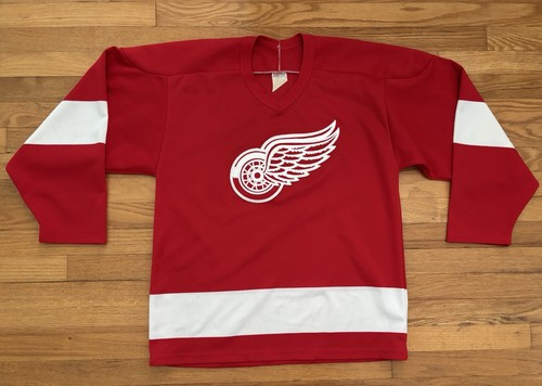 VTG 90s Detroit Red Wings CCM Maska Jersey Red Blank Mens M Made USA *Altered **