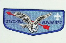 Otyokwa Lodge 337 Chippewa Valley Council WI Flap BLU Bdr