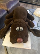 Vintage Pound Puppies 1985 Large 18  Dark Brown Long Ears Tonka Plush