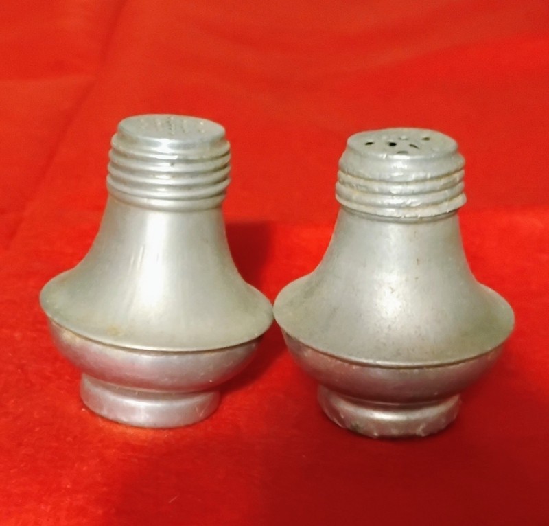 VTG Retro  Aluminum Salt and Pepper Shakers from the 1960's