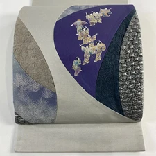 Obi DiscountFUKURO OBI Masterpiece Mitsumasa Wada Signed Person Leaf Pattern Lam