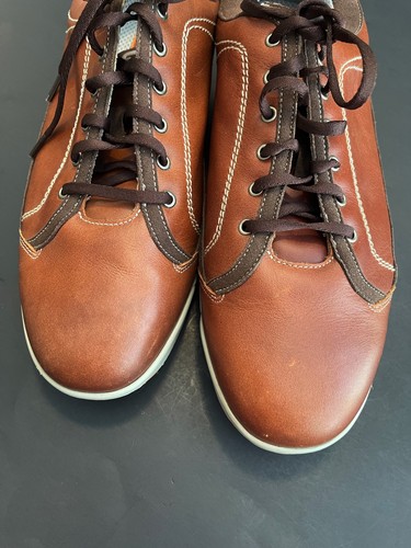 FOOTJOY FJ CONTOUR CASUAL BROWN LEATHER SIZE 10.5W LACE UP GOLF SHOES 54222 - Picture 6 of 11