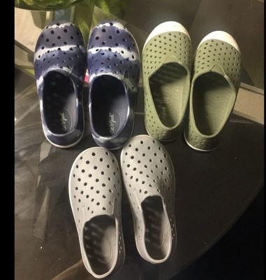 Bundle Toddler Boys Water Shoes Lot Sz 6 8 9 Slip On Rubber Clogs Sandals
