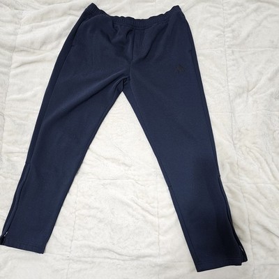Adidas Joggers Pants Men Extra Large Navy Fleece Regular Ankle Zip Sweatpants