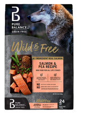 Pure Balance Wild  Free Grain-Free Salmon  Pea Recipe Dry Dog Food, 24 lbs
