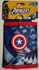 Marvel Avengers Captain America tri-fold wallet and keychain set