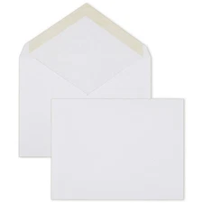 A2 Invitation Envelopes, 4-3/8" x 5-3/4", Gummed Closure, White Woven Premium...