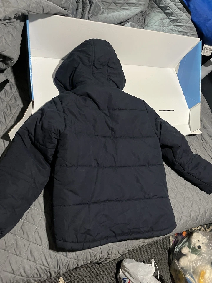 Nuevo con etiquetas Abrigo de invierno London Fog Boys gris oscuro chaqueta acolchada con capucha talla XXL (14/16) Foto 2 de 4