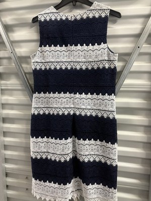 Karl Lagerfeld Dress Womens 8 Blue &white