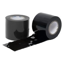 2 Rolls 4in x 66ft Wrestling Mat Tape Black PVC Seam for Securing Aligning Mats