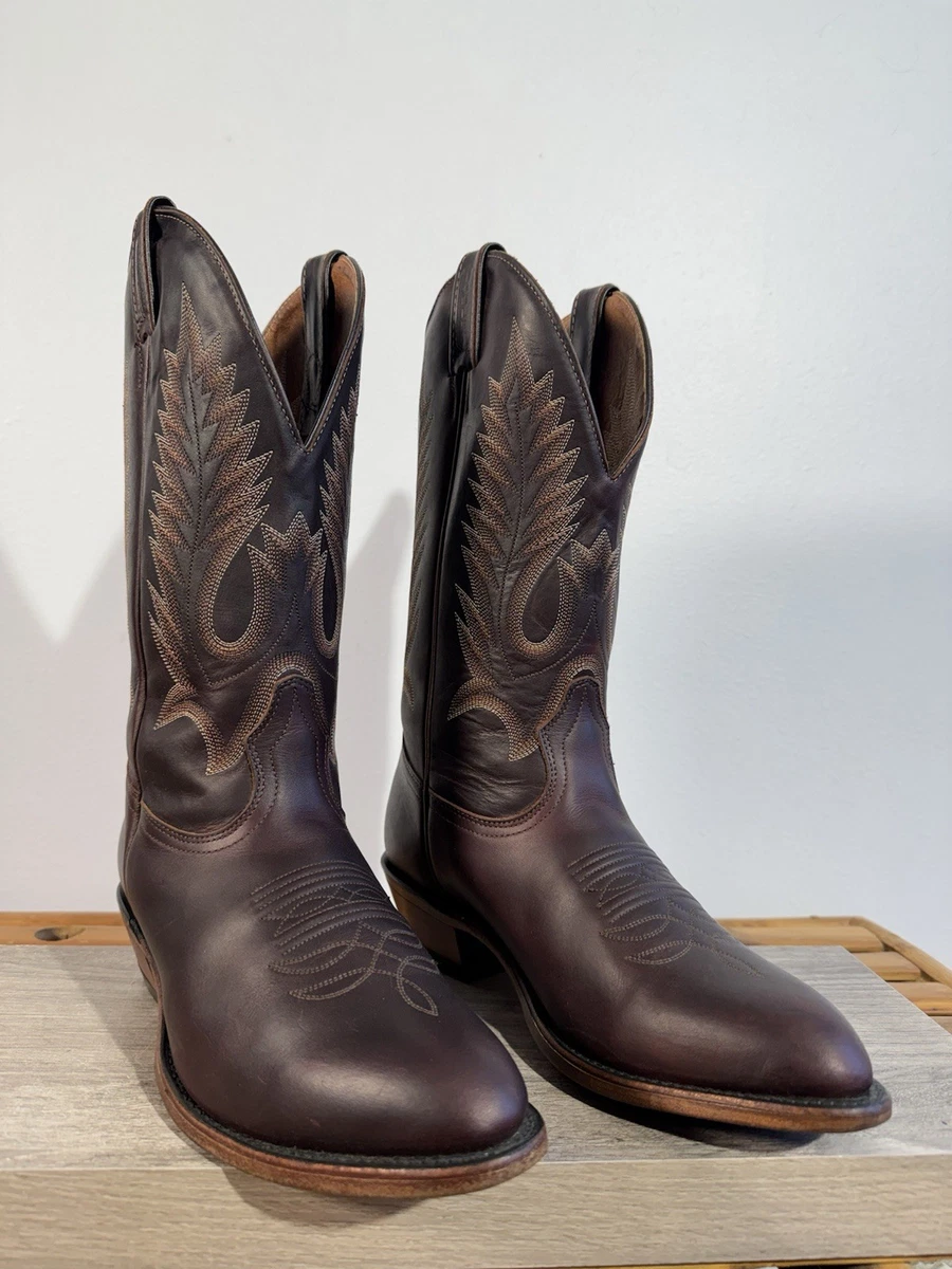 Bottes Cowboy Boulet Homme Vintage – 8.5 US / 38 EU, Cuir Noir Canada