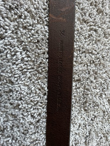 Cintura Thomas Bates in pelle stile moschettone taglia 36 imbracatura pelle made in USA - Foto 3 di 11