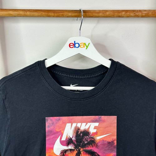 Nike Air Shirt Mens Medium Black Short Sleeve Spring Break Sports Short Sleeve - Picture 4 of 10