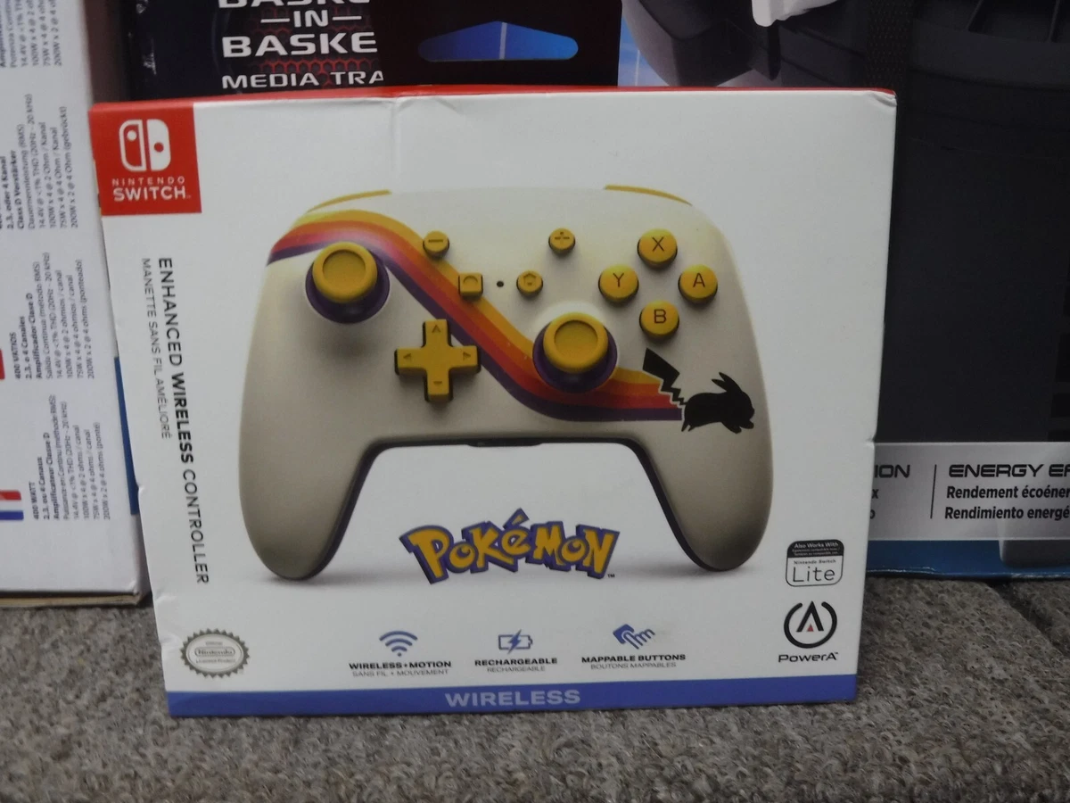 PowerA Enhanced Wireless Controller for Nintendo Switch Pokemon Pikachu Retro