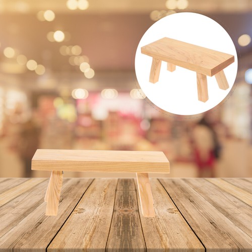 Wooden Stool Plant Riser Cliff Cypress Ornaments Child Footstool Kids