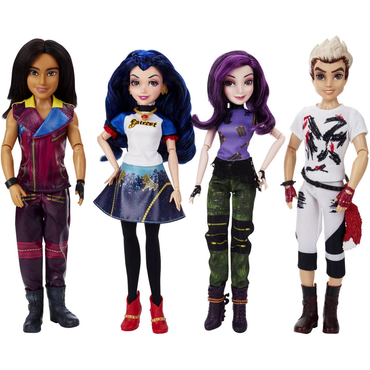 Disney Descendants Doll Set 4-Pack Jay Evie Mal Carlos Original Isle of the  Lost