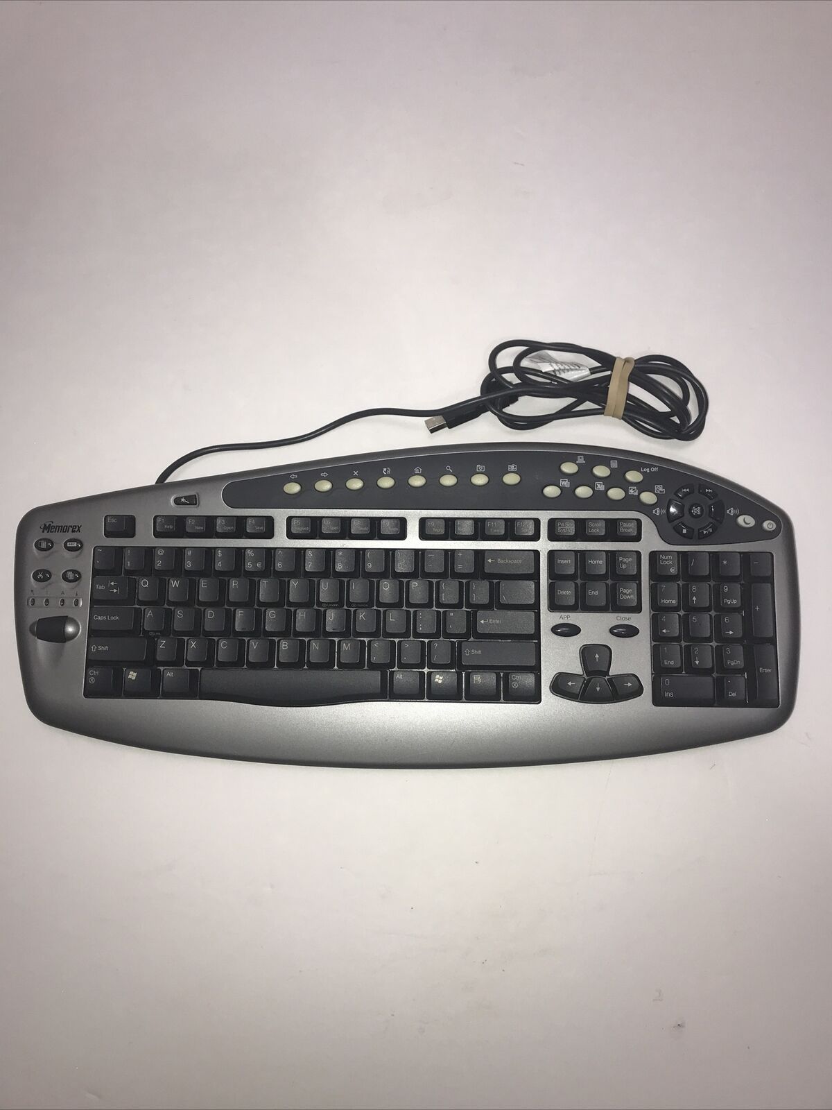 Memorex MX3300 Multimedia Keyboard USB 120 Key Tested And Works