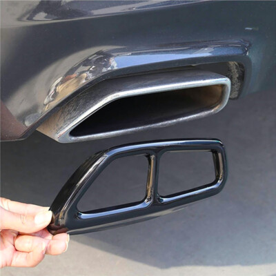 Gloss Black Sport M Exhaust Muffler Tips Covers Fit BMW 5 Series G30 G31 2017-23