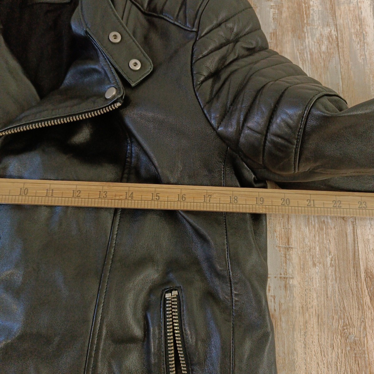 All Saints Leather Biker Jacket Size M Mens zip sheep leather