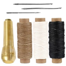 Leather Sewing Kit Awl Hand Stitching Waxed Thread For Leathercraft Shoes Repair