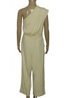 Free People Avery Jumpsuit One Shoulder Wide Leg Pocket Cream Zip Medium 10 NEW — photo 6