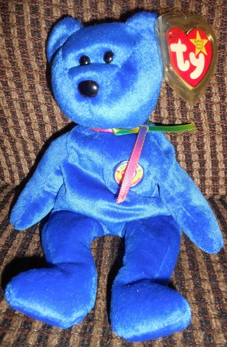 lot of 3 ty beanie babies tag errors "clubby" "harry" "kicks"