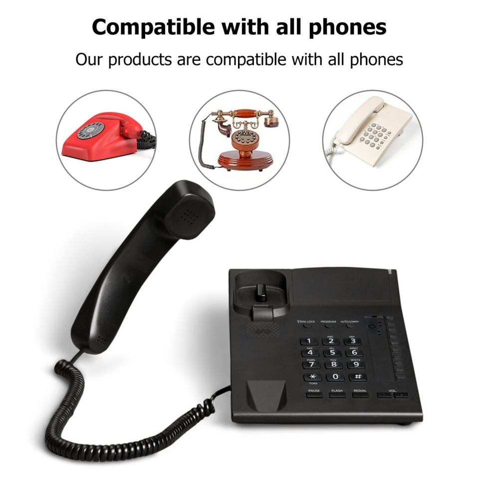 2 Pcs Cable to Adapter Rj11 RJ45 Converter Phone Line Network