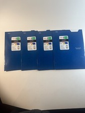 Lot of 4: Mead Five Star 4 Pocket Folder 12" x 9.5" School Folder No Prong