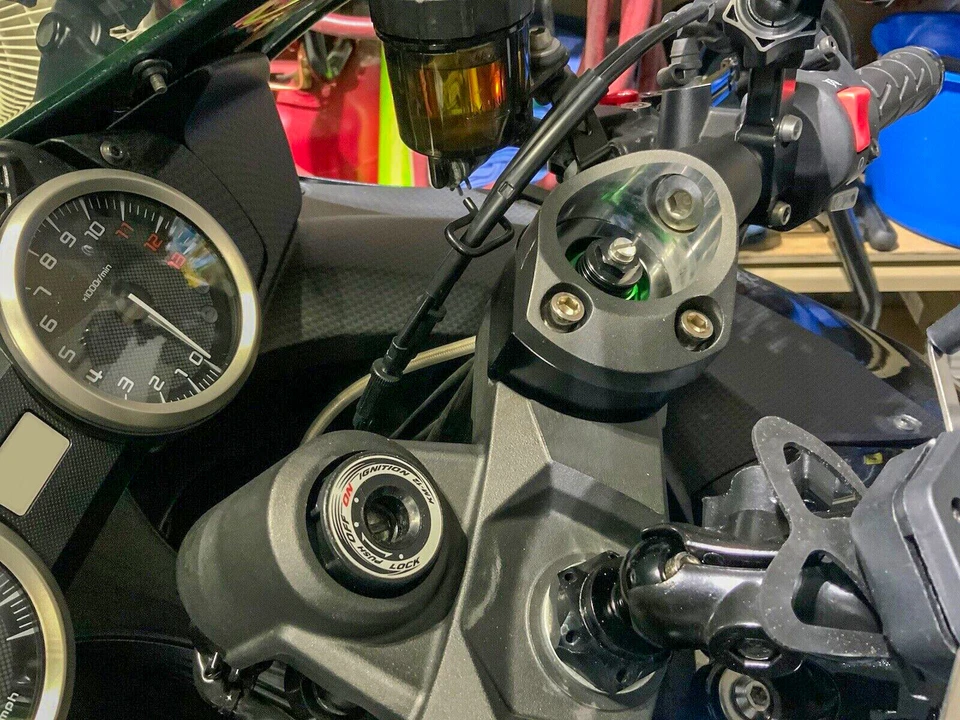 Elevadores de manillar CNC de aluminio de 1" para Kawasaki Ninja ZX14 ZX 14 ZZR1400 ZX14R Foto 2 de 4