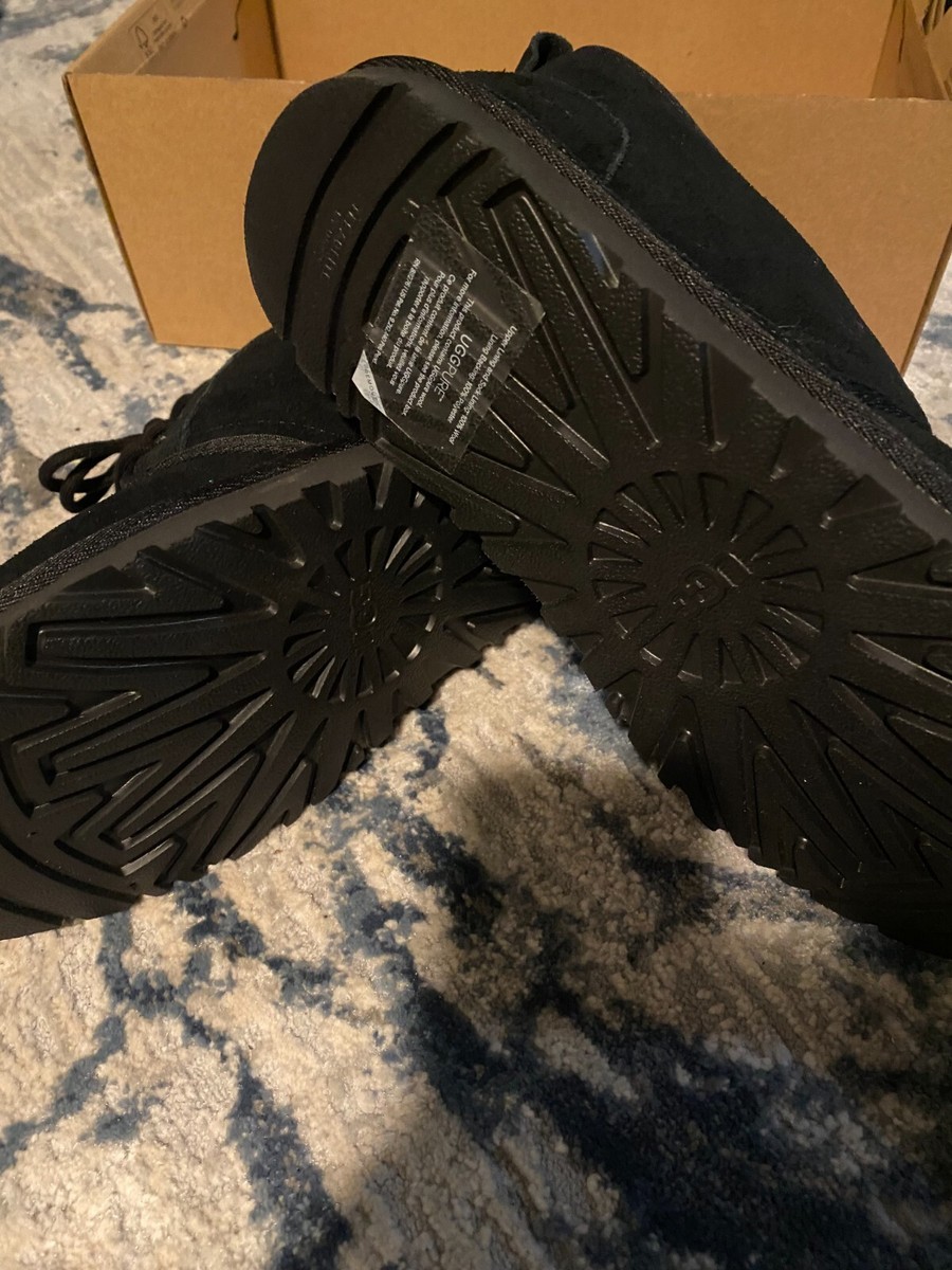 UGG Neumel Suede Boot, Size 8 Men Size 10 Women - Black