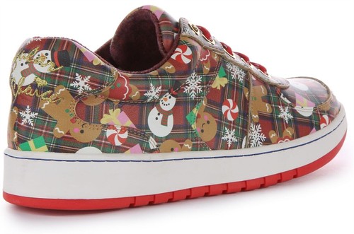 IRREGULAR CHOICE Starlight Flámula Zapatillas Rojo Múltiple Mujer Talla 3-8 - Imagen 3 de 12