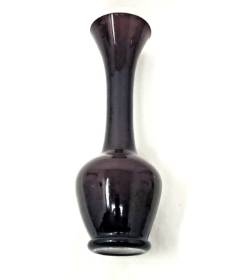 Vintage Amethyst art glass Bud Vase