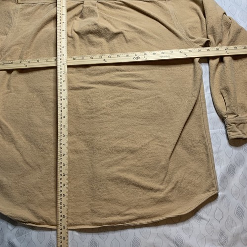 Carharrt Mens L Brown Long Sleeve Button Up Shirt Workwear Casual Heavyweight - Picture 9 of 12