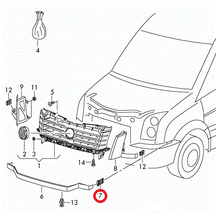 NEW GENUINE VOLKSWAGEN VW CRAFTER HEADLIGHT TRIM CLIPS PAIR SET N/S + O/S - Picture 6 of 6