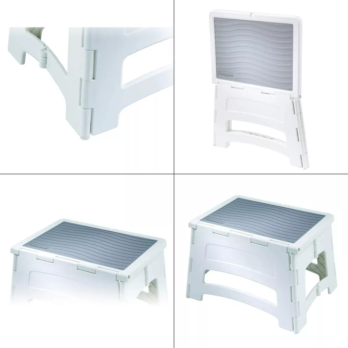 1 step Plastic Step Stool With 300 Lbs. Duty Rating Folding