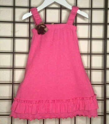 NEW NWT Pink SUPER SOFT Beautiful Knit Ruffle Dress-Laman Blu-CUTE-PLUSH Sz 2Y 