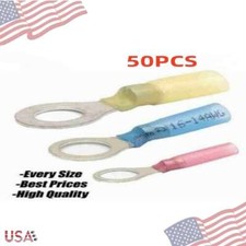 Wire Crimp Connectors Waterproof Heat Shrink Ring Terminals 22-10 AWG 50PCS