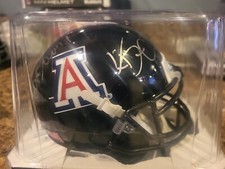 Ka'Deem Carey Autographed Arizona Wildcats Blue Mini Helmet- JSA Witnessed Auth