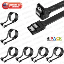 6pcs 15" SATA 3.0 Cable SATA3 III 6GB/s Right Angle 90 Degree SSD HDD Hard Drive