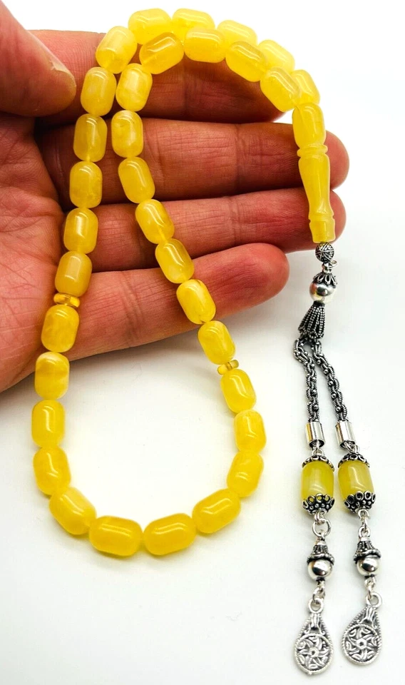 Tesbih Litvanya Kaya Damla Kehribar Tespih Amber Bernstein Gebetskette Kapsül - Bild 3 von 4