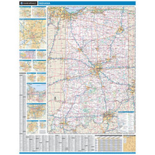 PROSERIES WALL MAP: INDIANA STATE R 