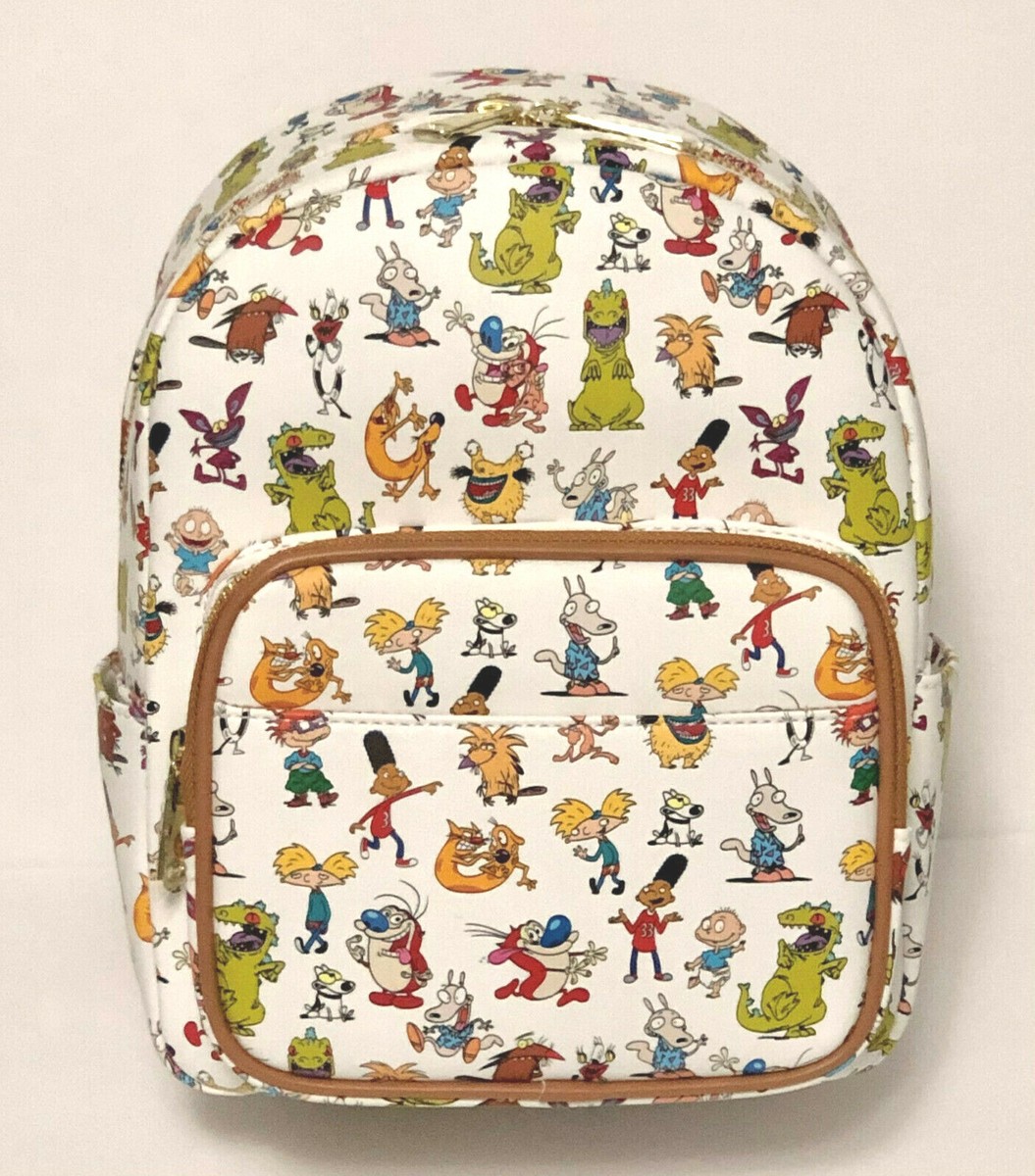 Nickelodeon Cartoon Print Backpack Loungefly Nickelodeon Retro Cartoons Allover Print Nylon  main image 3