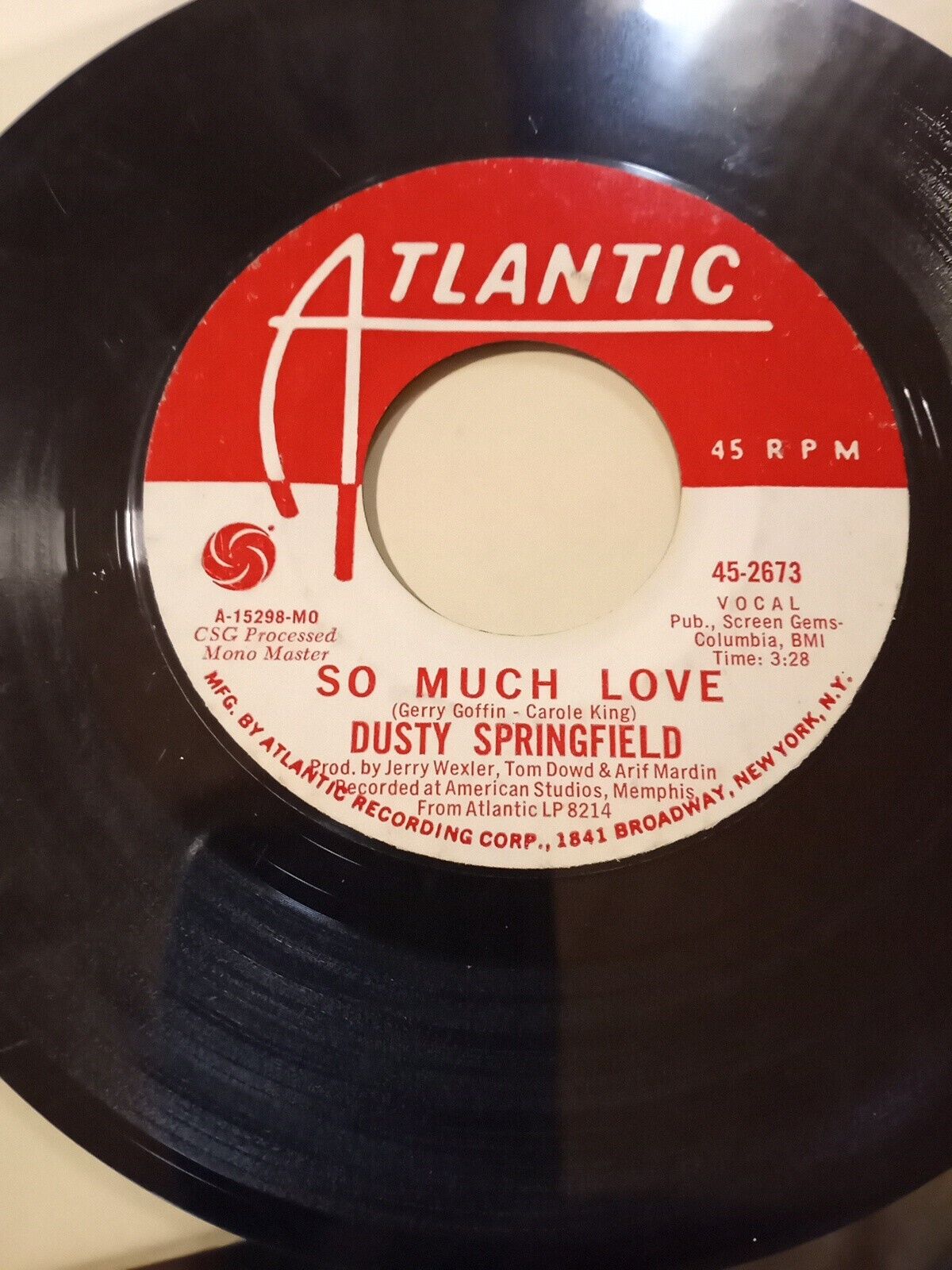 45 Vinyl Dusty Springfield "So Much Love/In The Land Of Make Believe"...