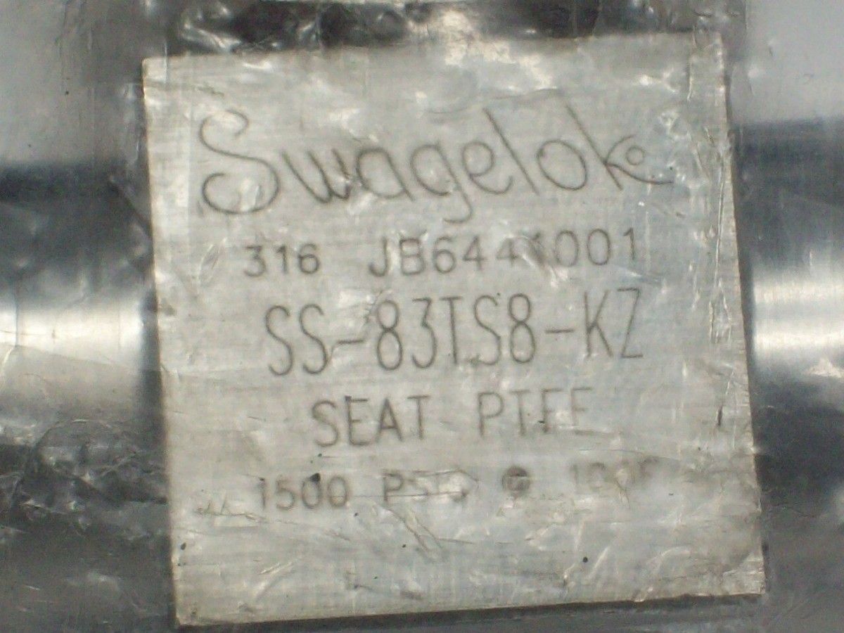 1- Swagelok Stainless Steel High Pressure Ball Valve, 1/2