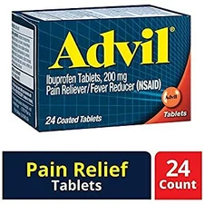 Coated Tablets Pain Reliever and Fever Reducer, Ibuprofen 200mg, 24 Count, Fast-